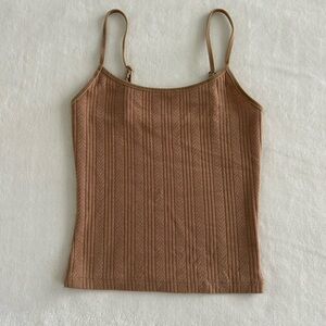 American Eagle Outfitters Brown Knit Top